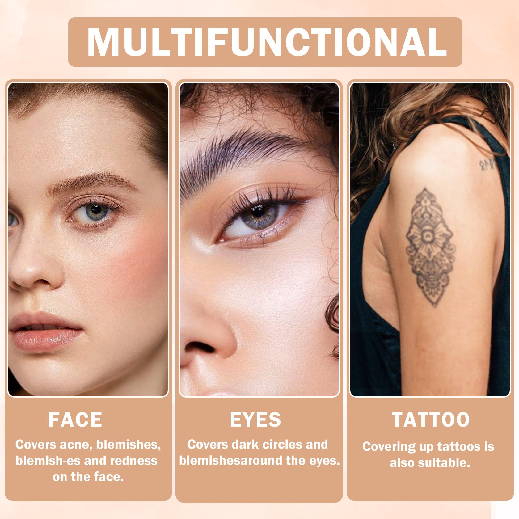 QIUFSSE concealer para ojos, ilumina y define discretamente.