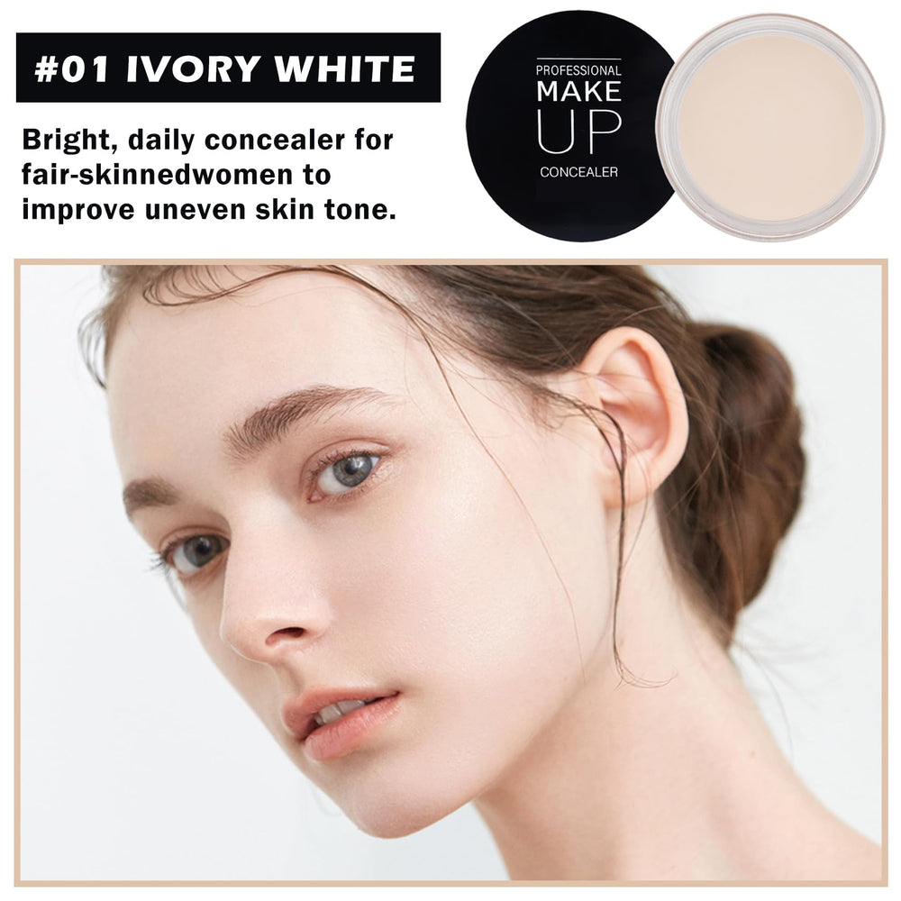 QIUFSSE concealer tono marfil, iguala tono de piel en el contorno.