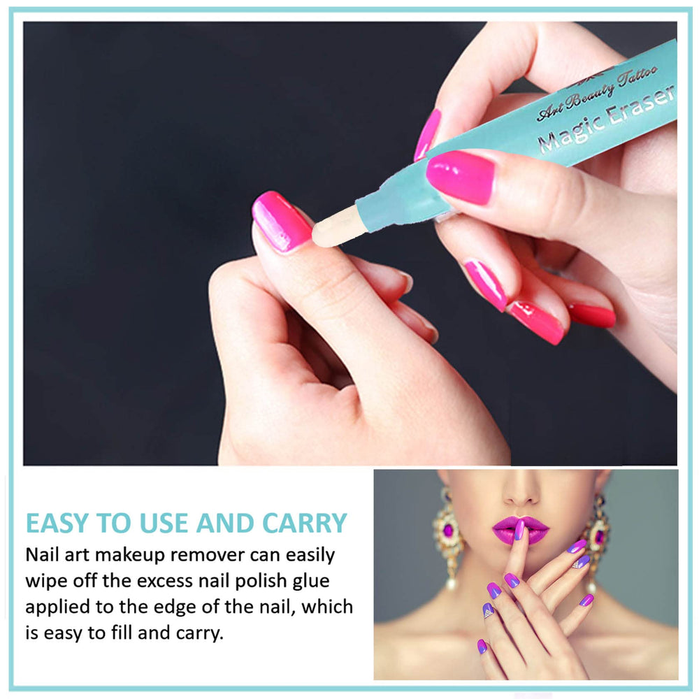 QIUFSSE kit de 3 plumas para retoques rápidos en uñas