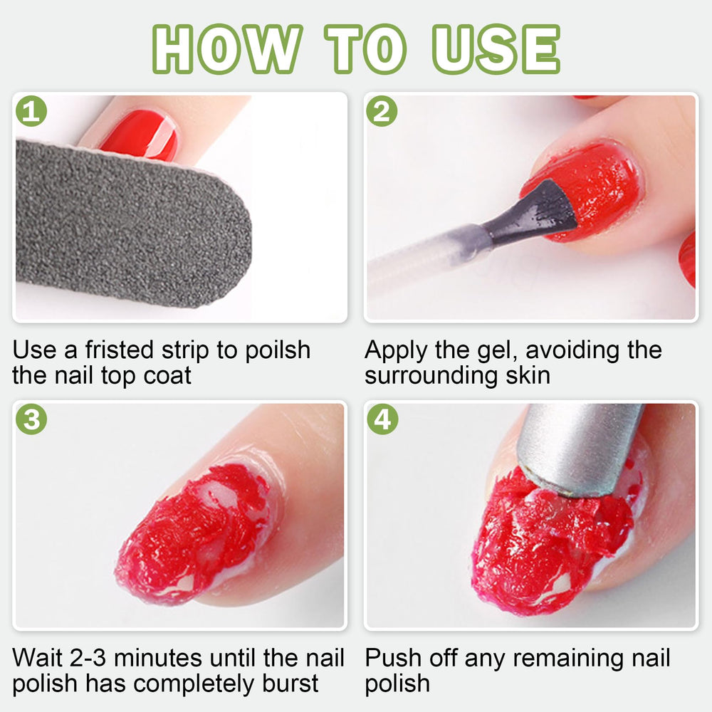 QIUFSSE Removedor Gel compatible con uñas naturales y de gel.