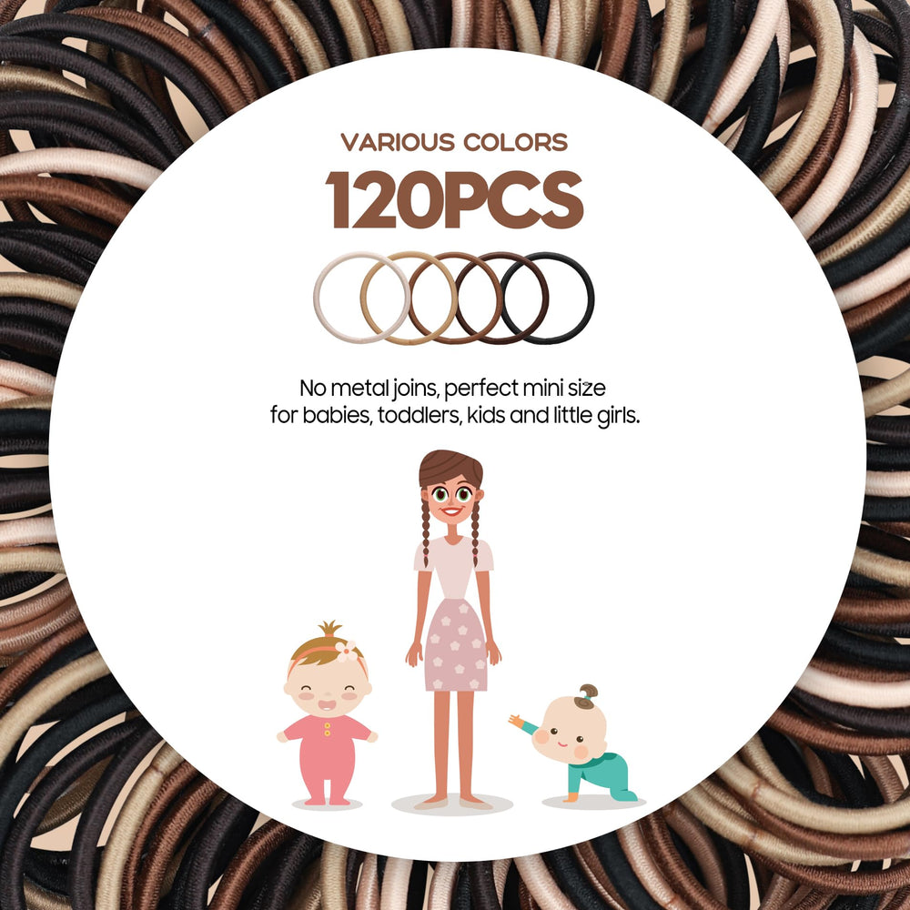 Paquete de 120 elásticos Qooocy listo para toda la familia.