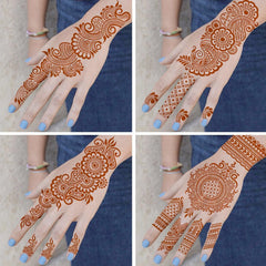 QSTOHENA Henna: plantillas diseños para manos, fáciles de aplicar en piel.