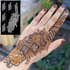 QSTOHENA Henna: film de transferencia incluido, facilita un acabado limpio.