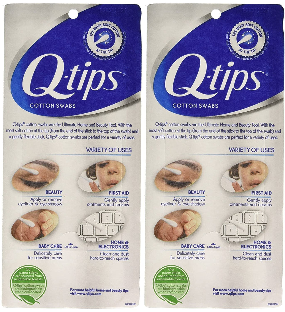 Q-tips: punta de algodón suave para limpieza delicada