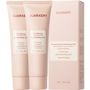 QUARXERY Gel exfoliante purificante: enfoque de presentación del producto para cuidado facial