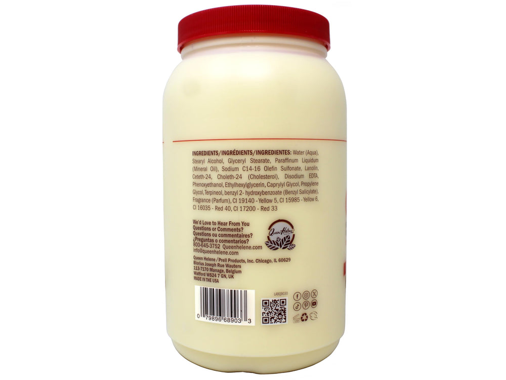 Queen Helene crema acondicionadora con colesterol para cabello dañado, mejora la manejabilidad al peinar.