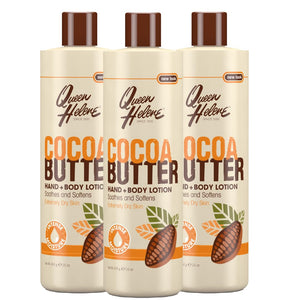 Loción Queen Helene de manteca de cacao para manos y cuerpo, suaviza la piel y la protege