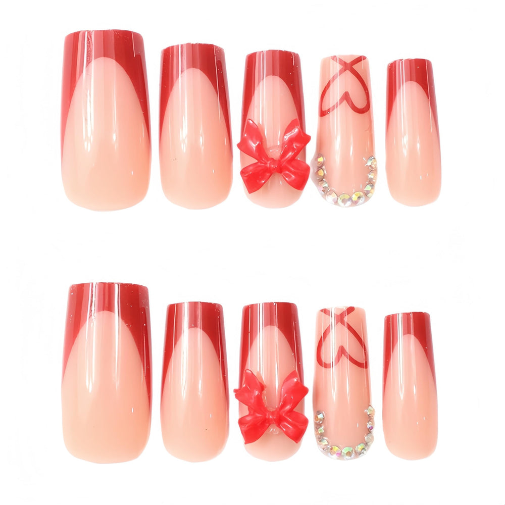 Quezadyl uñas en forma ataúd mediano acrílicas, fácil aplicación para manicura rápida.