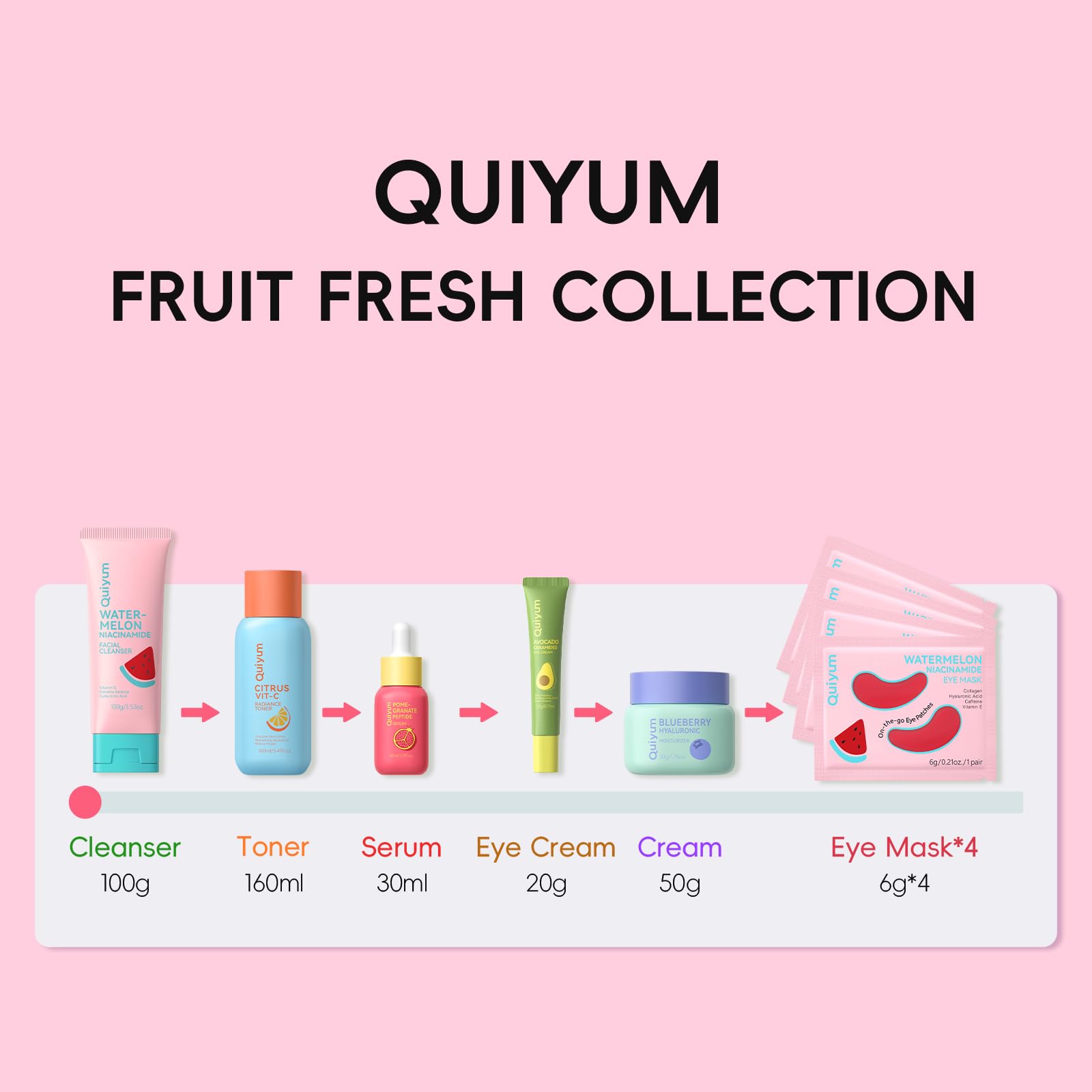 Hidratante QUIYUM con ácido hialurónico y arándano, textura ligera y refrescante.