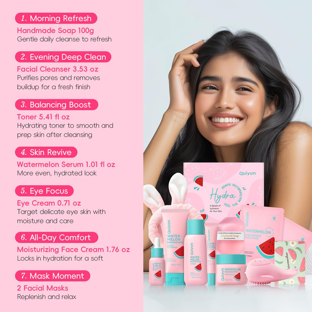 QUIYUM crema hidratante del conjunto sandía para piel suave
