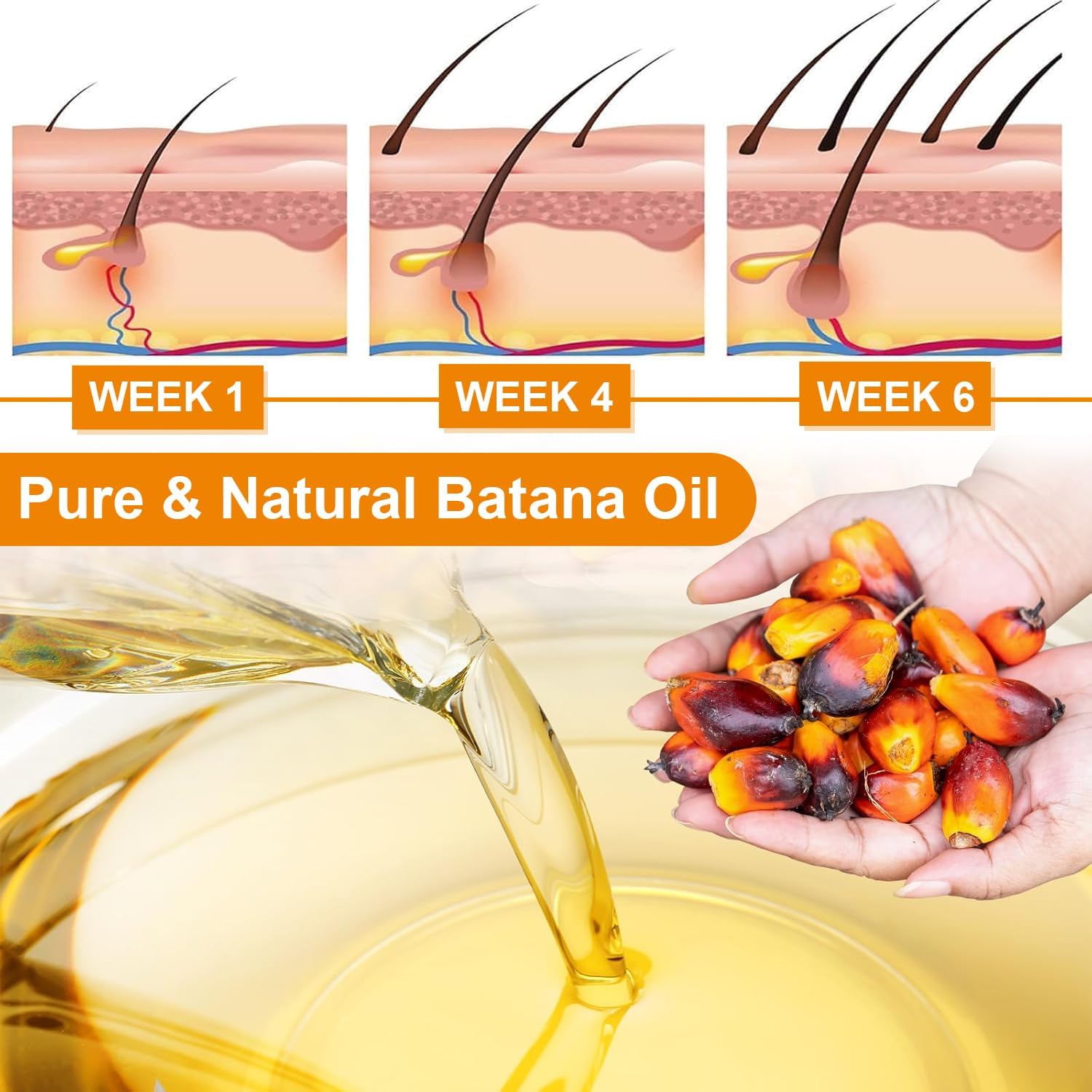 QUNGCO Batana Oil: aplicación fácil para uso diario.