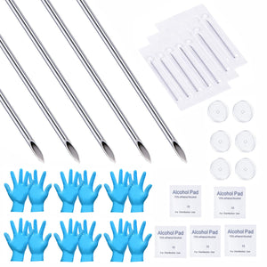 Aguja de piercing QWALIT 16G para perforación precisa y suave.