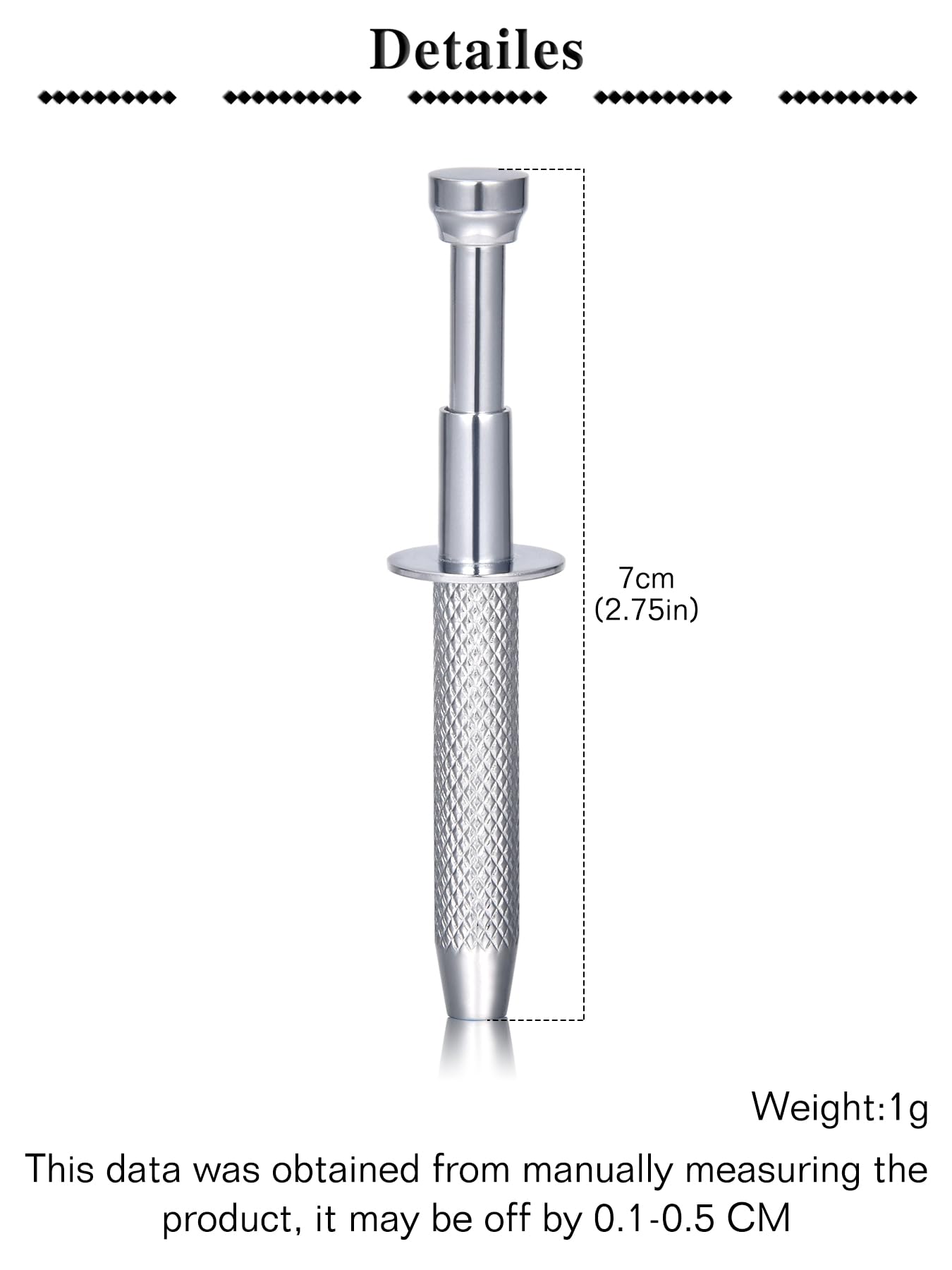 QWALIT tornillo-bola septum herramienta para cambios de joyería de forma estable