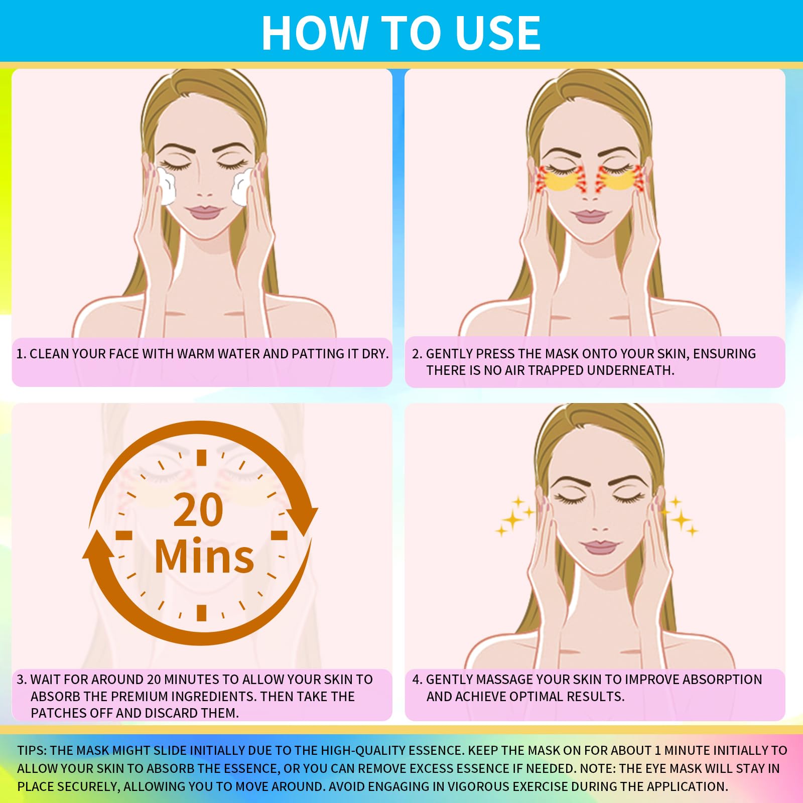 Qyiywim parches-ojos-efecto-revitalizante: mirada más fresca tras la sesión.