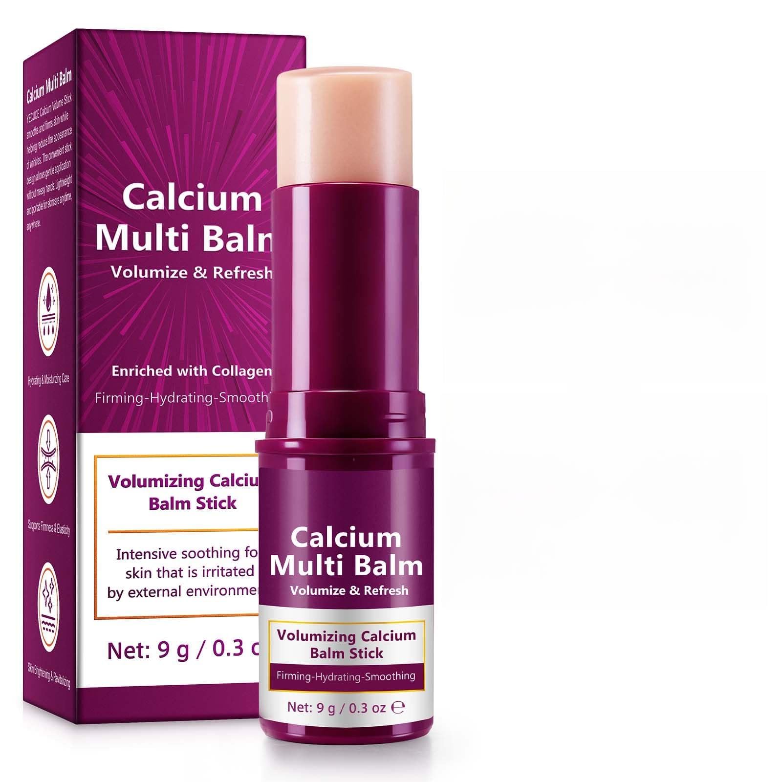 QYQIZWIA Calcium Multi Balm Stick aplicación suave para rostro y áreas sensibles, hidratación duradera.