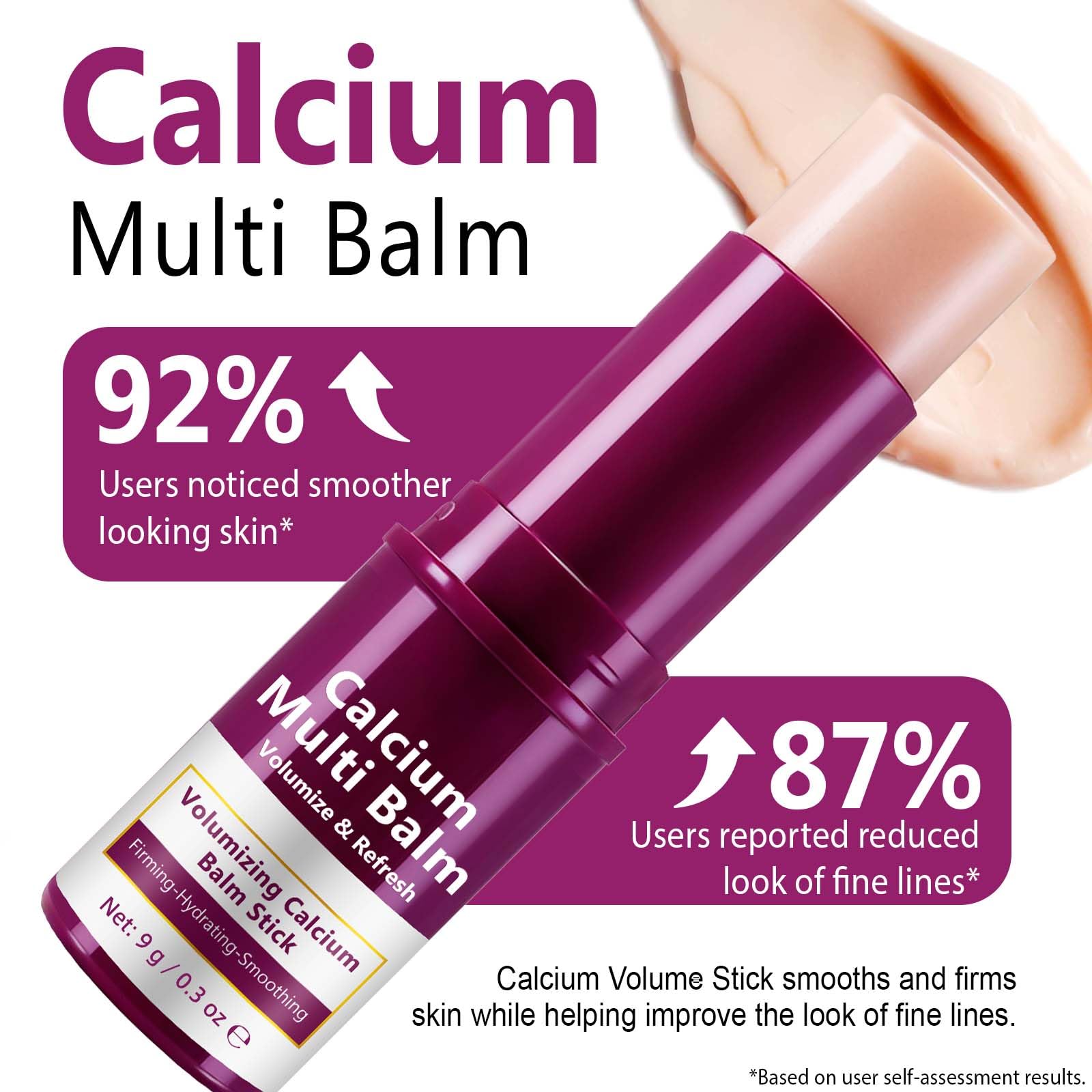 QYQIZWIA Calcium Multi Balm Stick cuidado de labios con hidratación duradera.