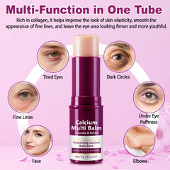 QYQIZWIA Calcium Multi Balm Stick enfoque en ojos para hidratación y confort.