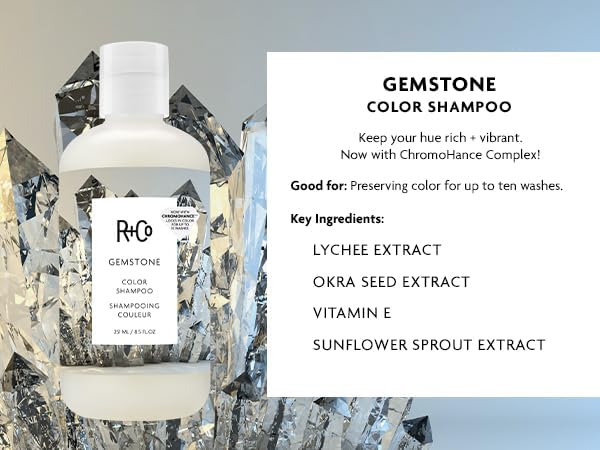 R+Co Gemstone Color Acondicionador, botella visible, suavidad y brillo para color