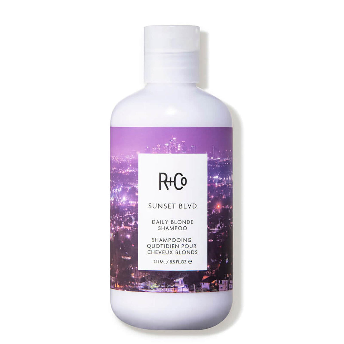 R+Co Sunset Blvd Shampoo botella-vertido, uso diario suave y brillo