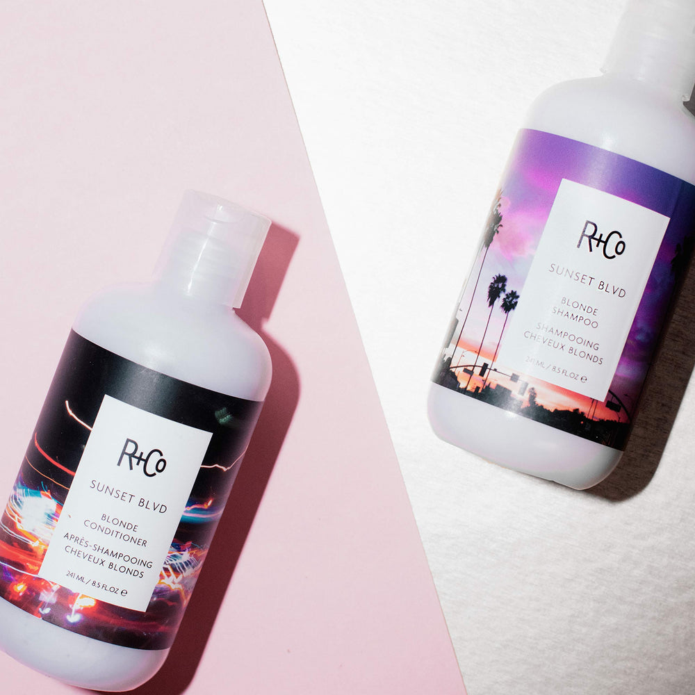 R+Co Sunset Blvd Shampoo vegano libre de crueldad para cabello saludable