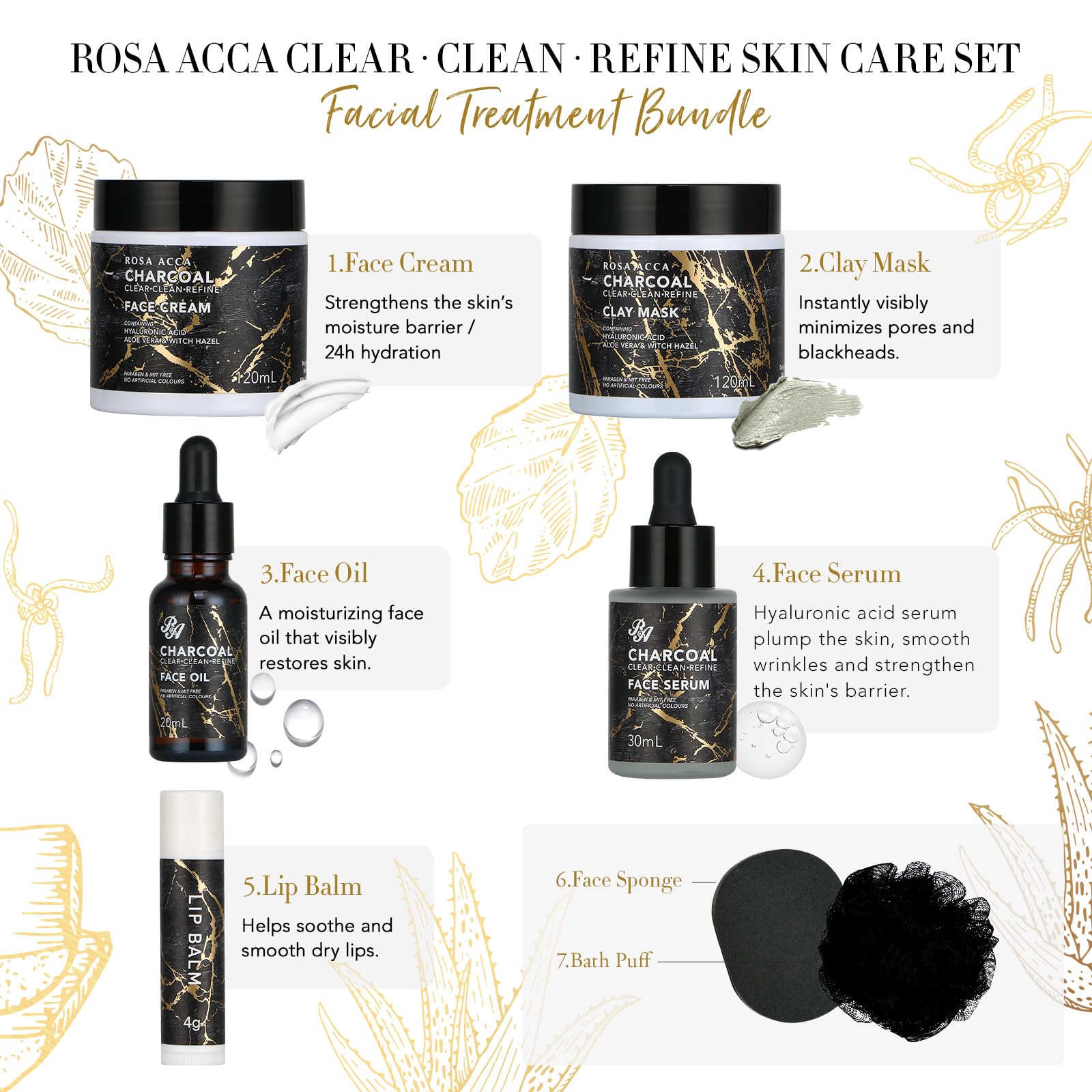 Sérum facial de RA ROSA ACCA para hidratación suave y luminosa