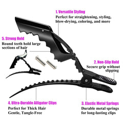 Rabetly pinza caimán para seccionado, ideal para cabello grueso y volumen.