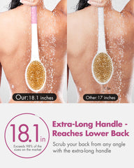 Rafow con dos caras de cerdas duras y suaves para exfoliar y espumar