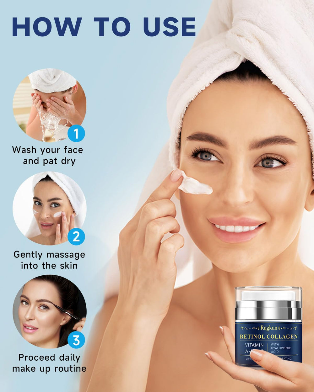 Ragkun Crema Hidratacion profunda: piel suave y humectada.