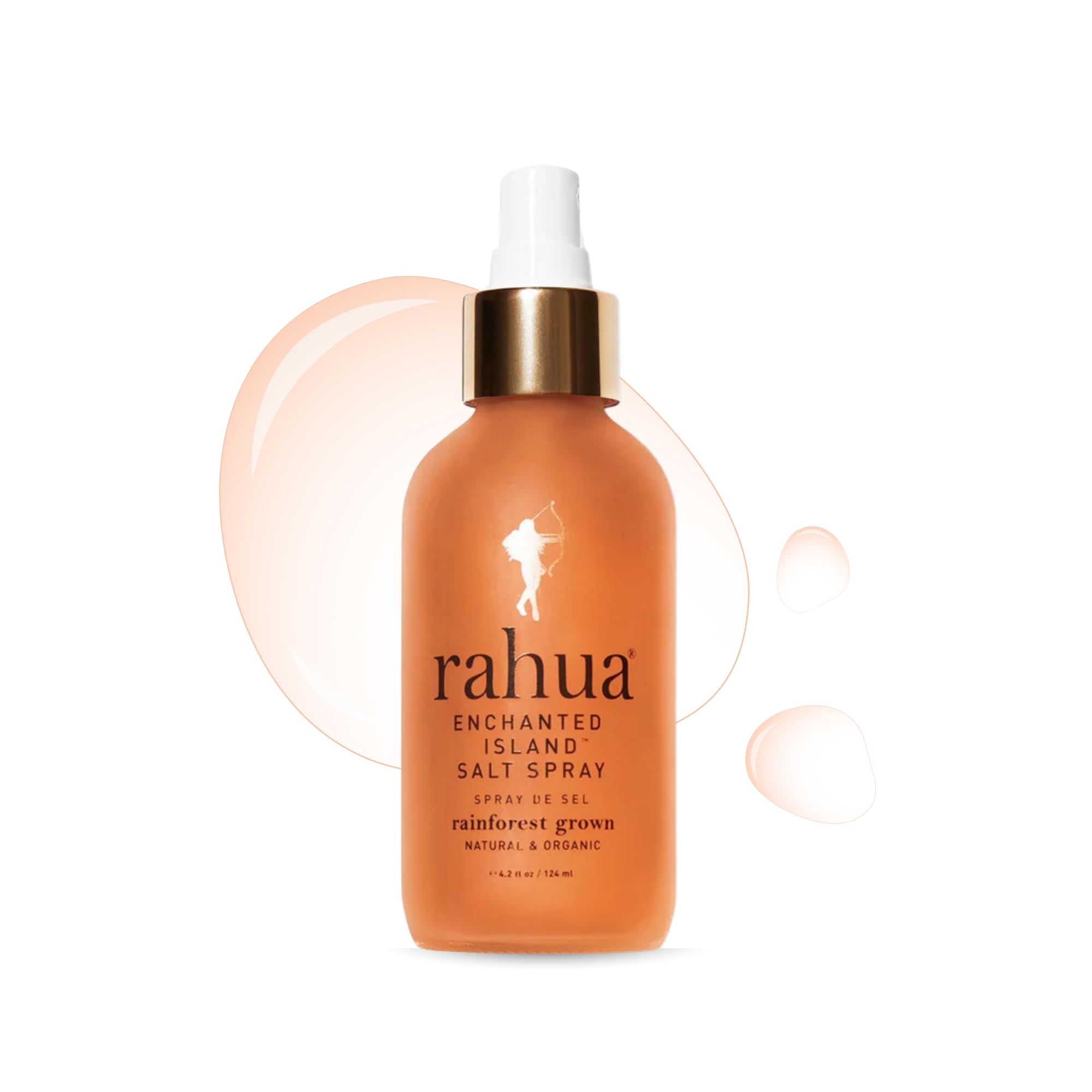 Rahua Enchanted Island Salt Spray en botella, ondas suaves y volumen ligero para un look natural.