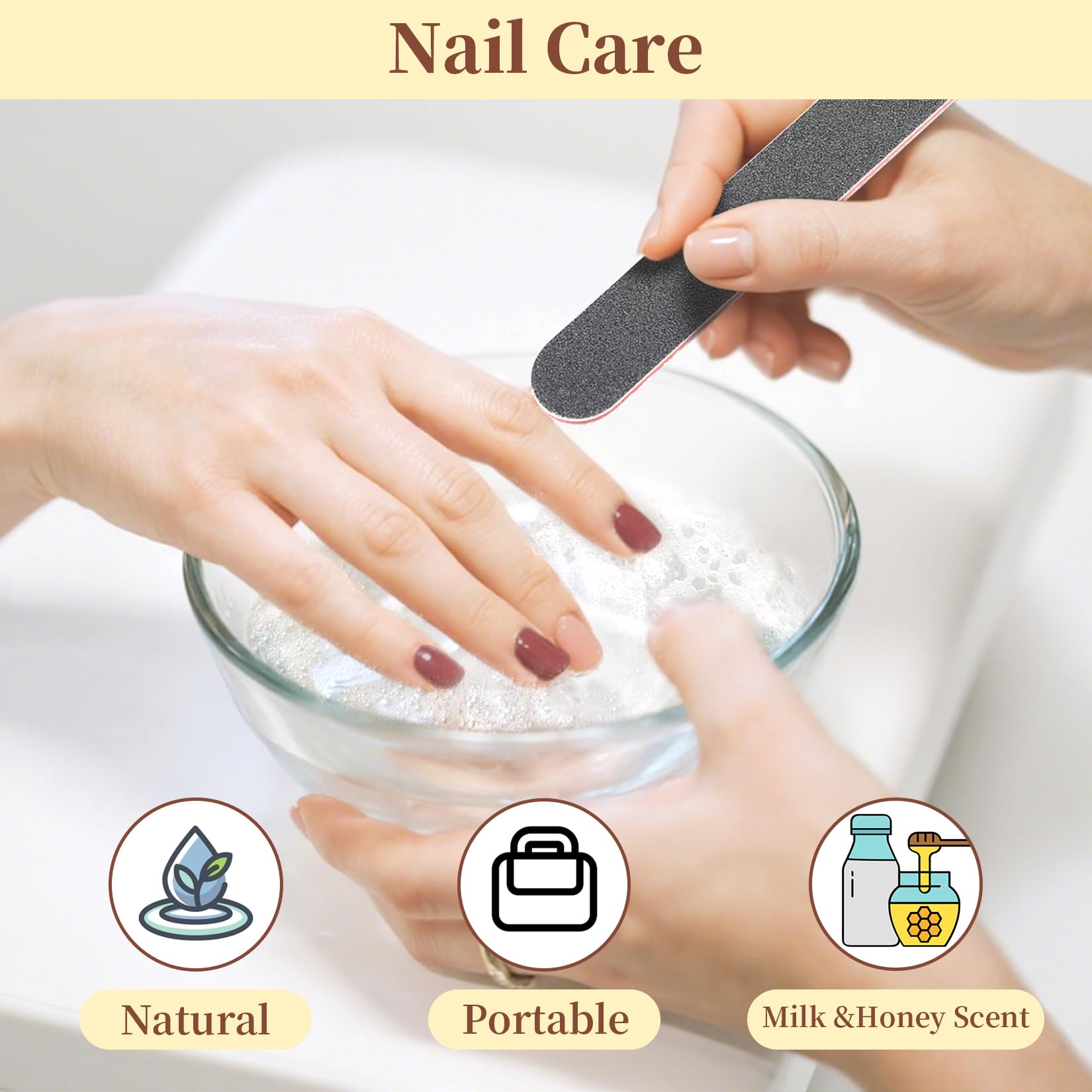 RAQEHO Manicure Spa Balls: ayuda a suavizar cutículas de forma suave.