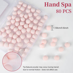 RAQEHO bolas spa manicura disolucion en agua caliente para cuidado rápido.