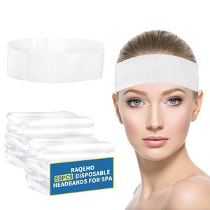 RAQEHO diadema desechable para spa en empaque individual, higiene para cada cliente.