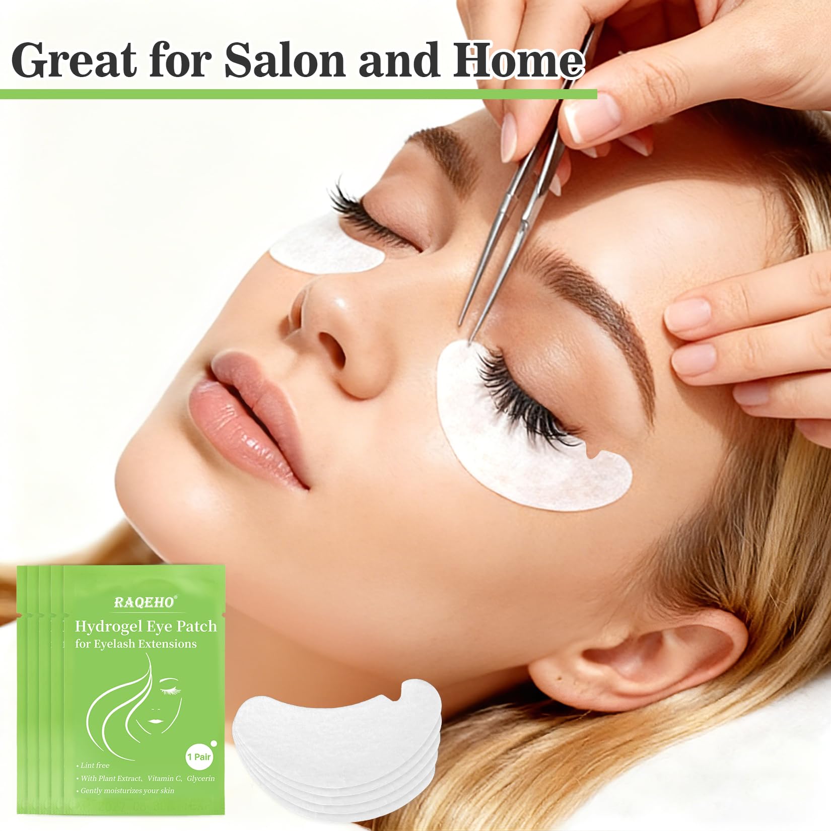 RAQEHO parches oculares hidrogeles con aloe vera para hidratación suave