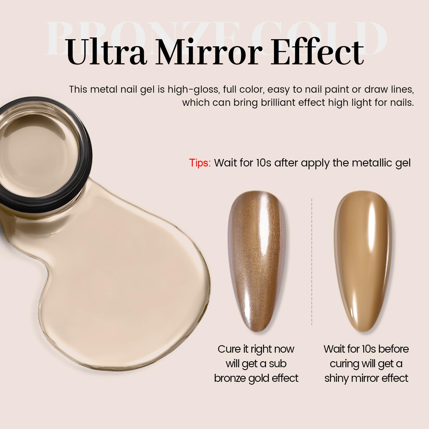 RARJSM aplicación facil gel metalico para uñas