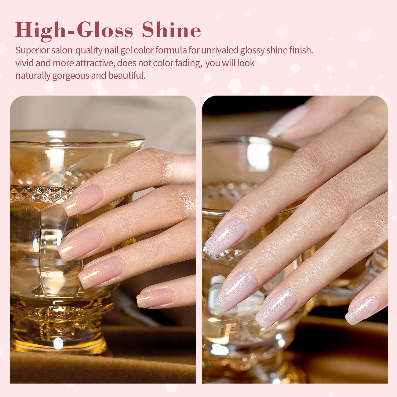 RARJSM Aplicación Gel Nude Brillo guía rápida para uñas limpias y duraderas.