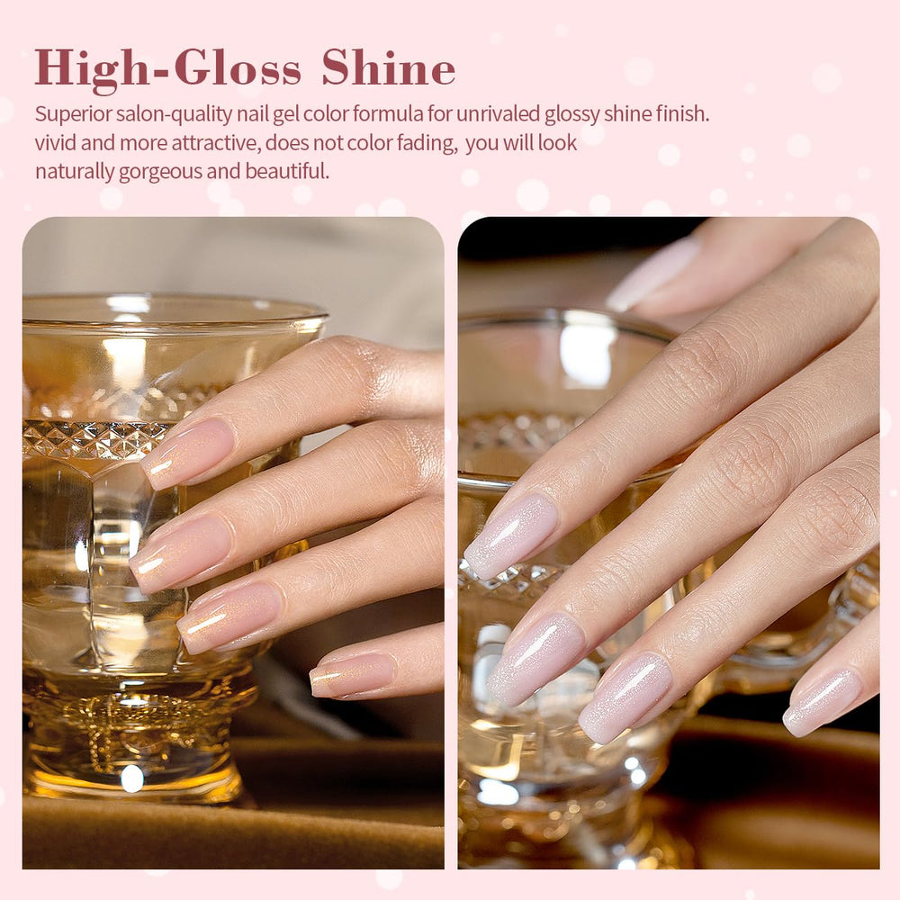 RARJSM Aplicación Gel Nude Brillo guía rápida para uñas limpias y duraderas.
