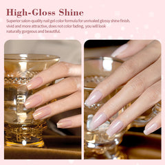 RARJSM Aplicación Gel Nude Brillo guía rápida para uñas limpias y duraderas.