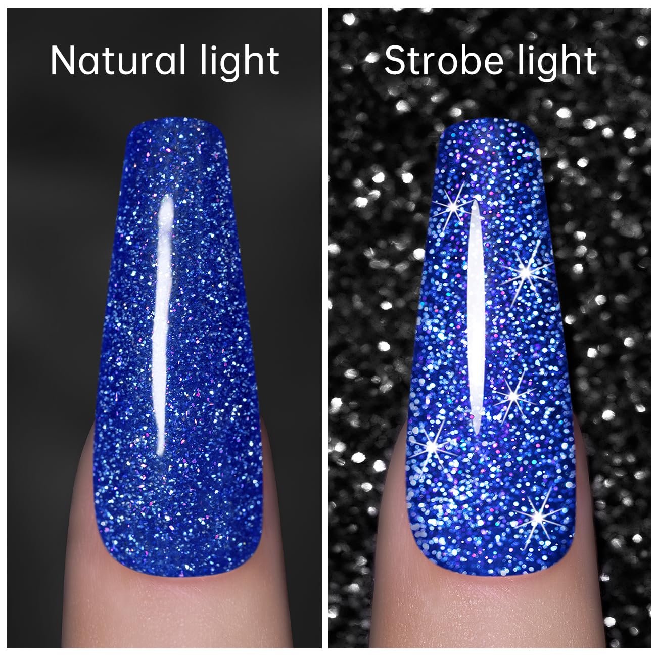 RARJSM esmalte gel, primera capa para color intenso y destellos sutiles.