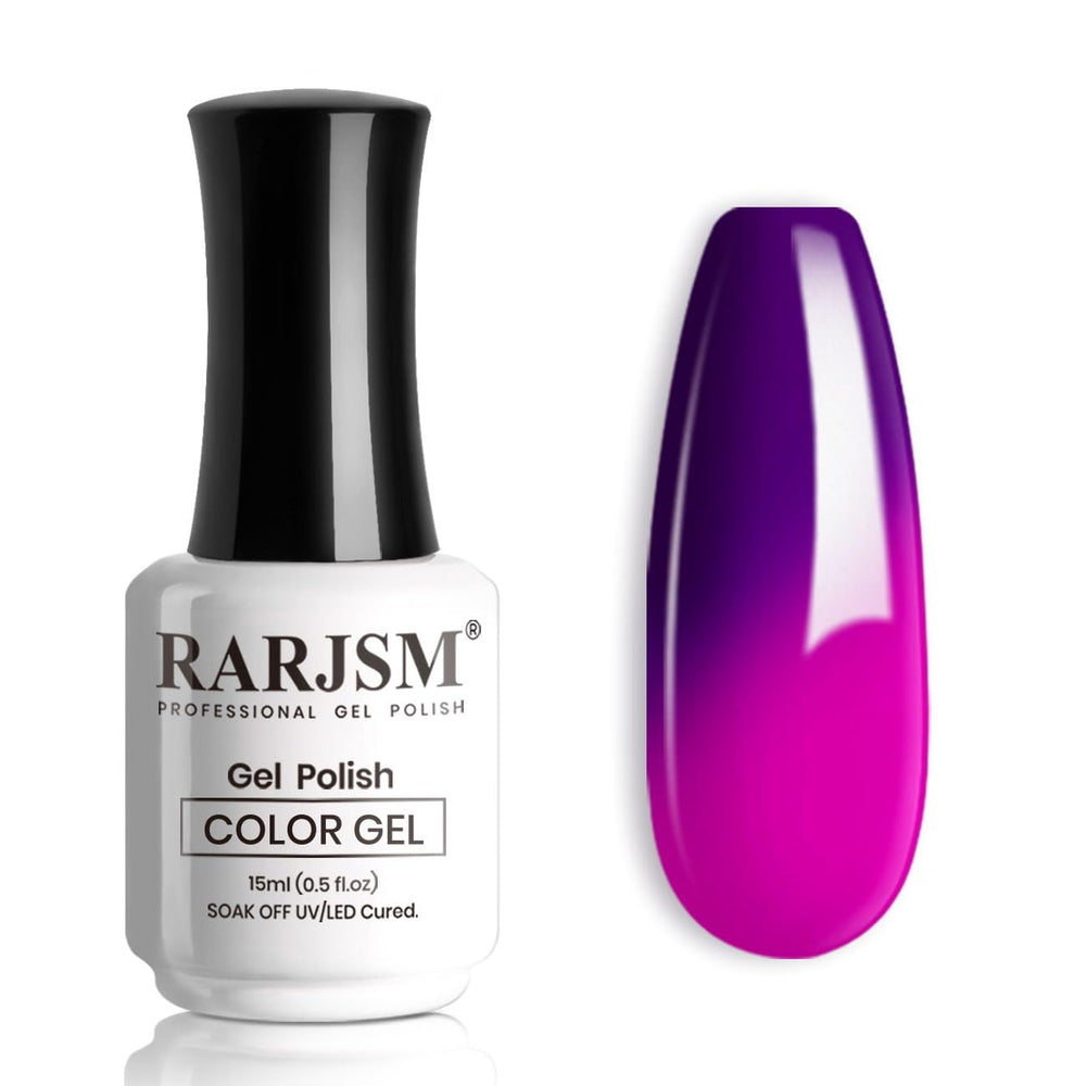 RARJSM Esmalte gel cambio color frío-calor para uñas, ideal para nail art dinámico en casa