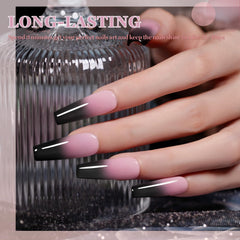 RARJSM esmalte gel cambia a negro con frío para look intenso