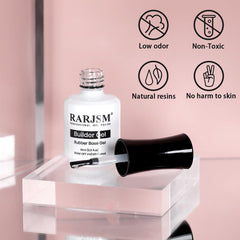 RARJSM gel base: textura gruesa facilita extensión precisa
