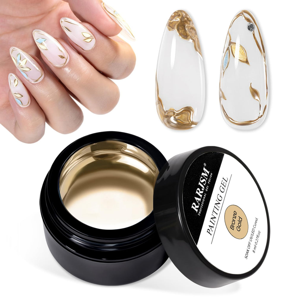 RARJSM gel pintura metalica bronce dorado con acabado llamativo