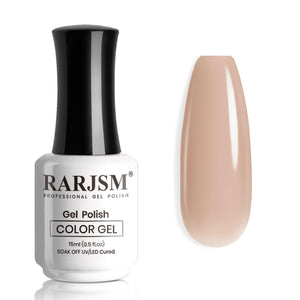 RARJSM Nude Gel esmalte nude translúcido para un look natural y duradero.