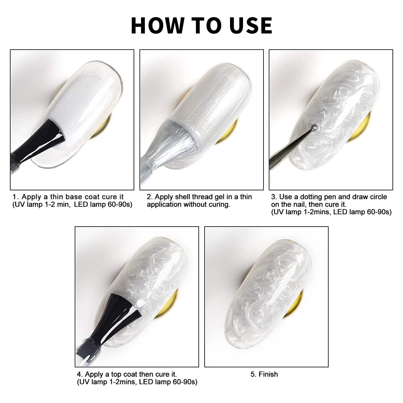 RARJSM Pearl Gel: endurecimiento rápido con luz para DIY