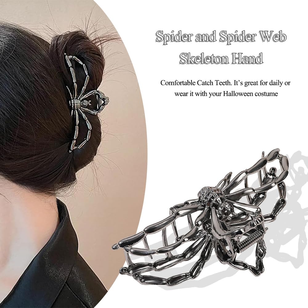 RAUIMOUR pinza cabello detalle araña para looks temáticos