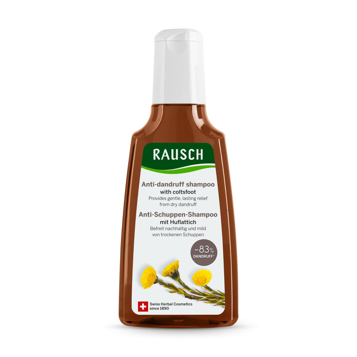 RAUSCH Coltsfoot, botella de 200 ml, champú suave que ayuda a mantener el cuero cabelludo limpio.