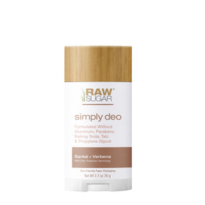 Desodorante RAW SUGAR Stick con fragancia santal-verbena para uso diario.