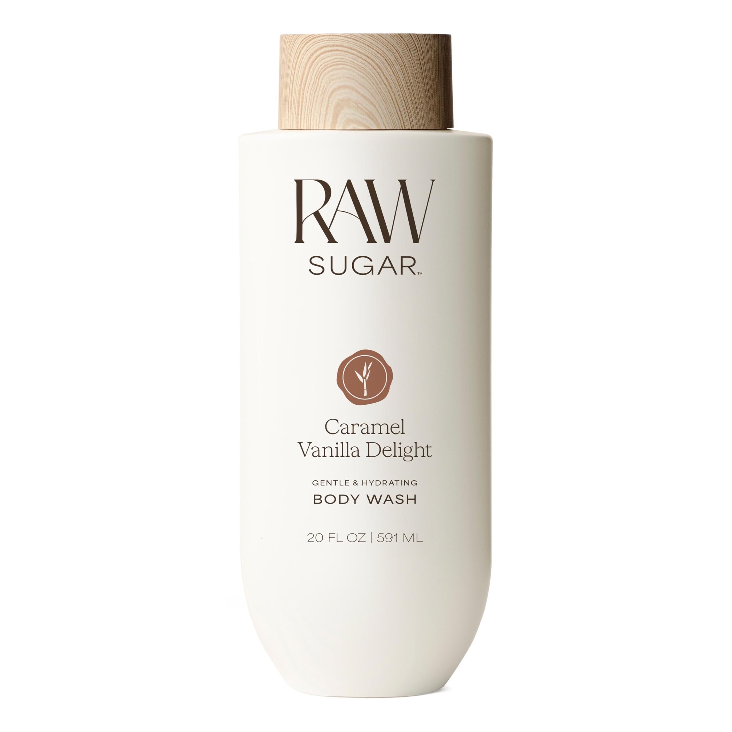 RAW SUGAR gel de ducha, botella al frente, experiencia aromática suave para empezar el día.