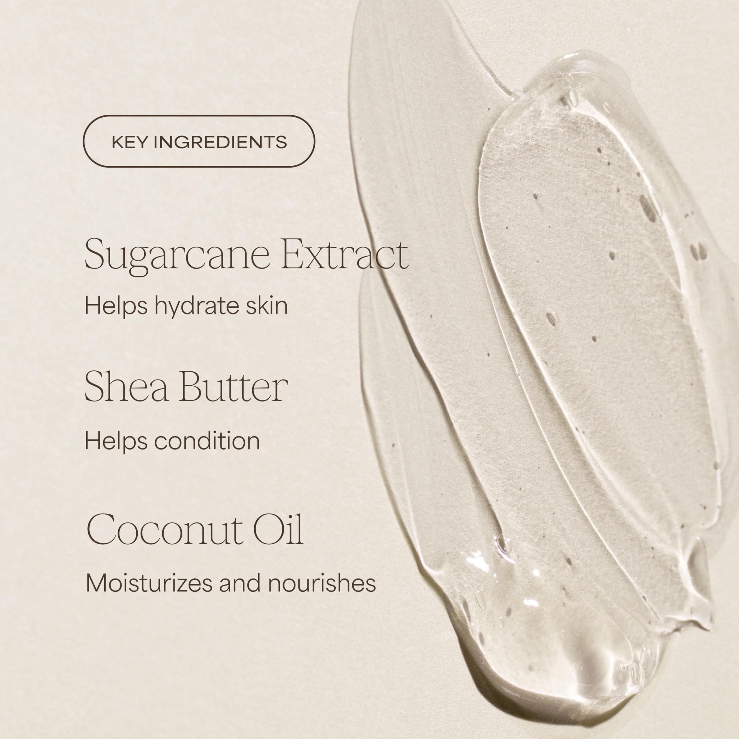 RAW SUGAR gel de ducha, etiqueta elegante, marca reconocible en el baño.