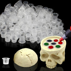 Rayyl portacapsas para tinta de tatuaje con base de calavera para organización.